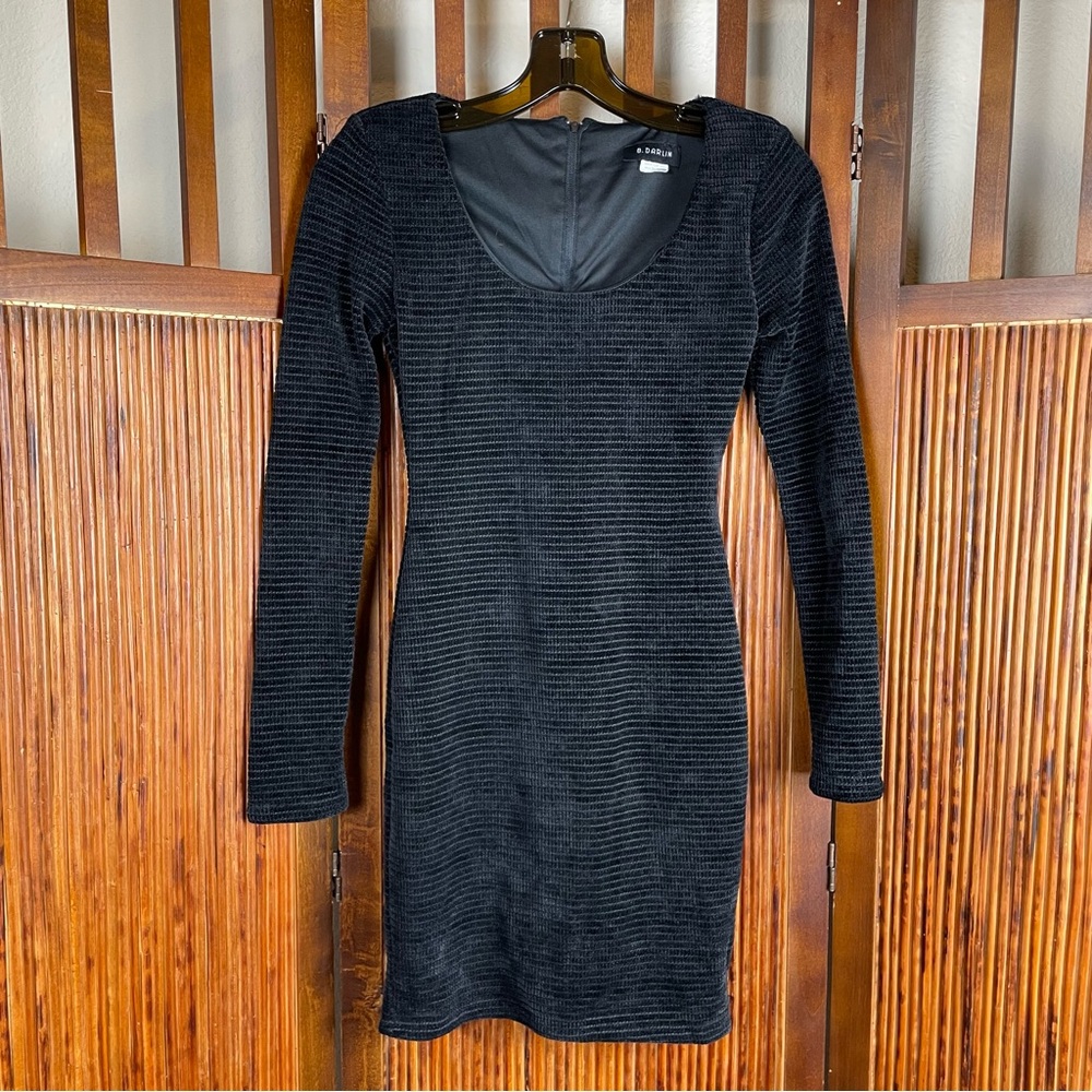 Black Ribbed Bodycon Size S